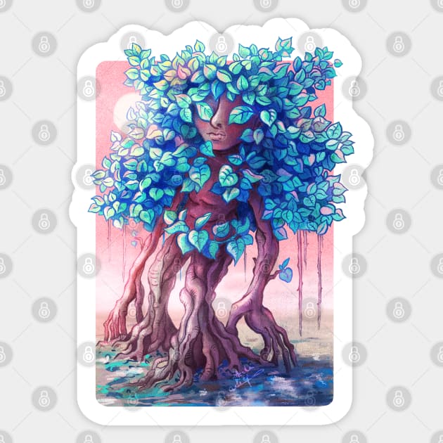 Tree Lady Sticker by Hoda Hefzy 